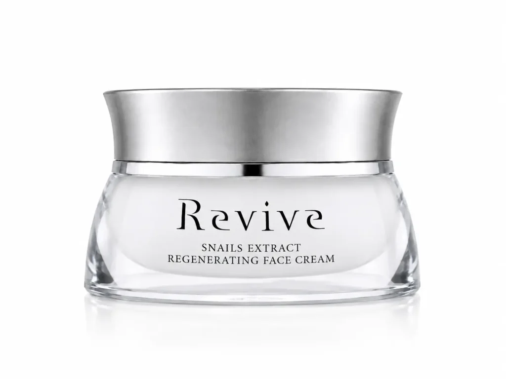 Revive Snails Extract – крем за лице 100% екстракт от охлюви, подходящ за хидратация и подмладяване.